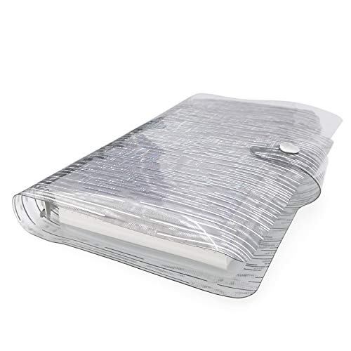Zelten A6 PVC Personal Organiser with Pages & Personal Organiser Pocket Set，Silvery Rain - Image 4