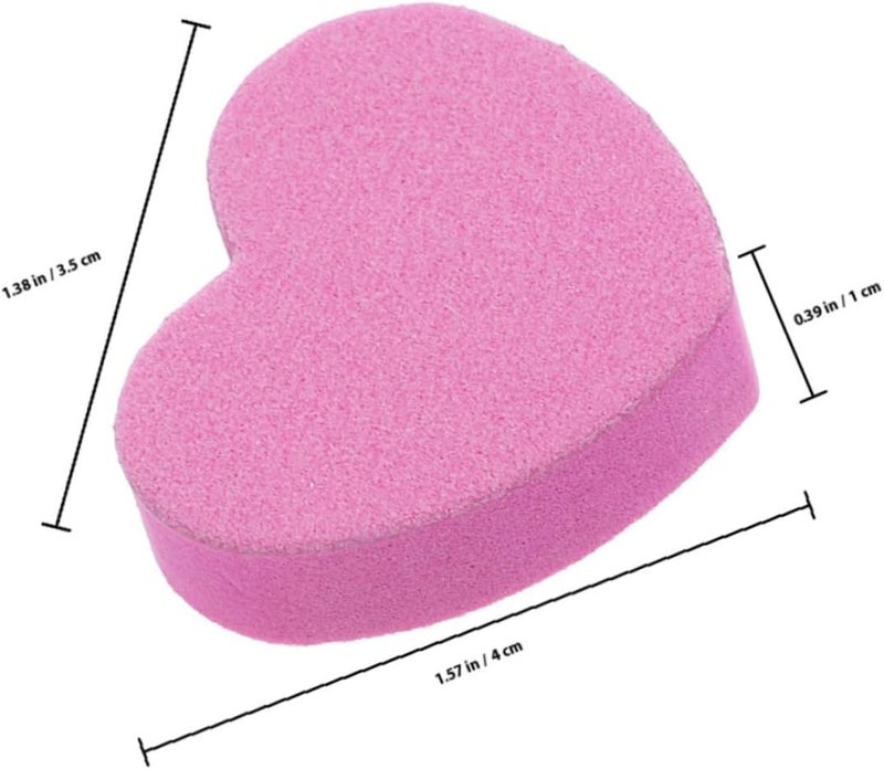 100pcs Heart Shape Buffer Block Nail Files Dual Side Grit Sponge Manicure Tools for Women Professional Nail Buffing and Grinding - Image 2