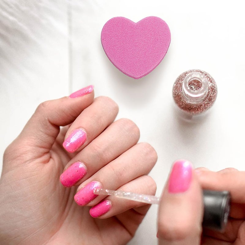 100pcs Heart Shape Buffer Block Nail Files Dual Side Grit Sponge Manicure Tools for Women Professional Nail Buffing and Grinding - Image 4