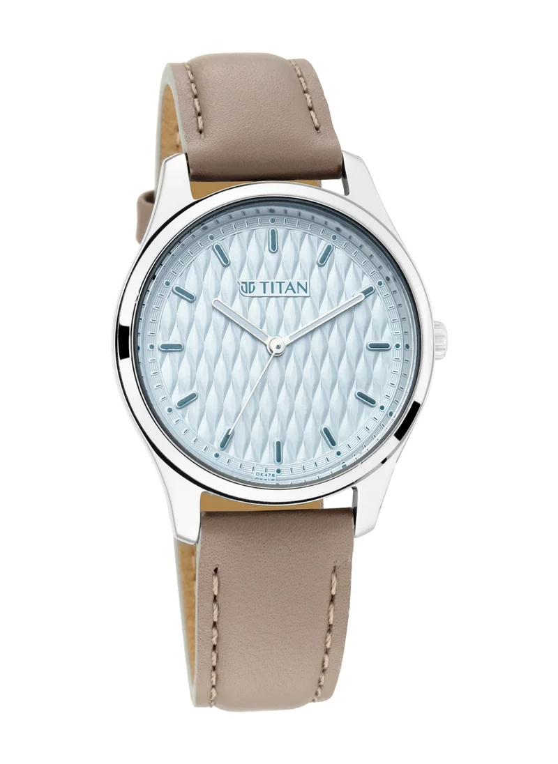 تيتان Titan Workwear Blue Dial Women Watch With Leather Strap