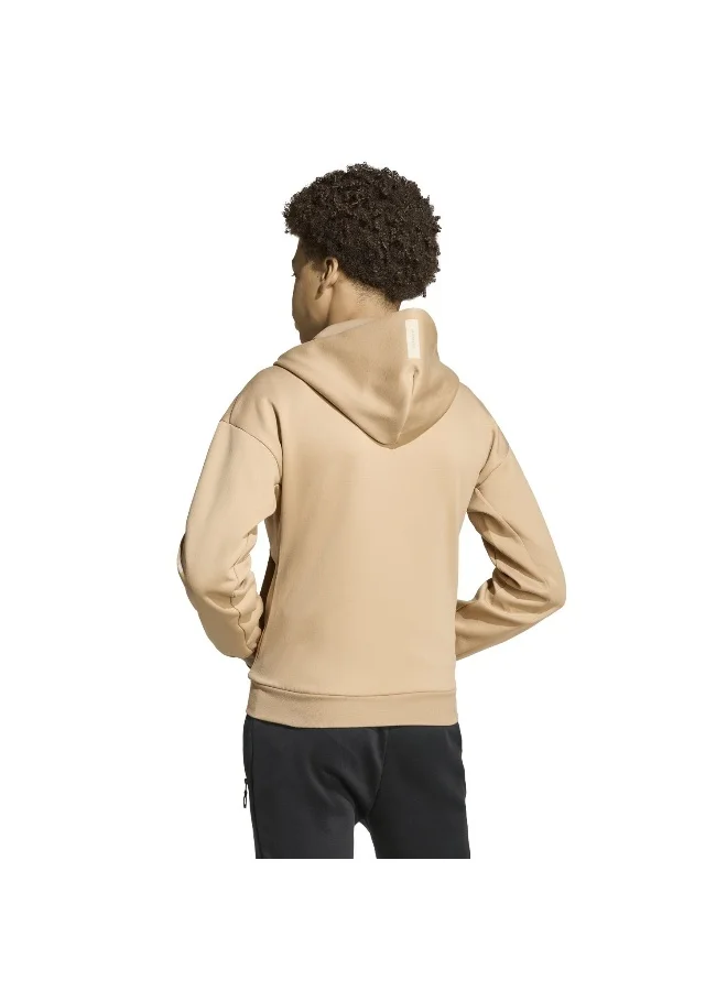 Adidas J Z.N.E.Fz Brown Training Track Tops For Junior 7-8Y