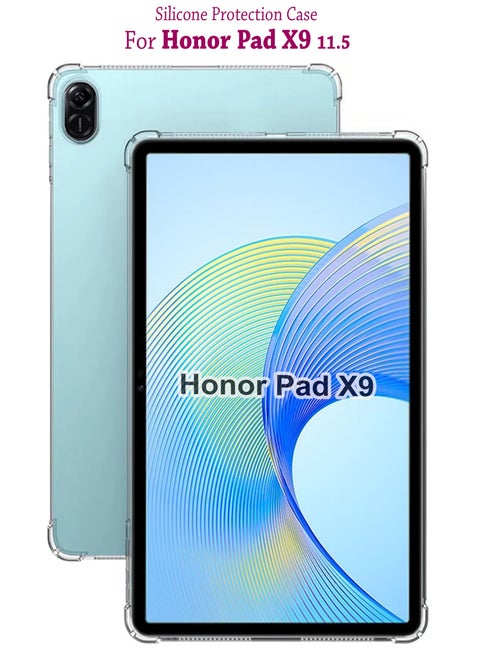 غطاء حماية من السيليكون فائق الوضوح مقاوم للصدمات لهاتف Honor Pad X9