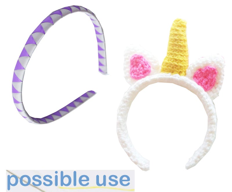 Q-YO Craft Plastic Headbands - No Teeth, DIY Hair Accessories (30pc 3/8" (12mm)) - Image 5