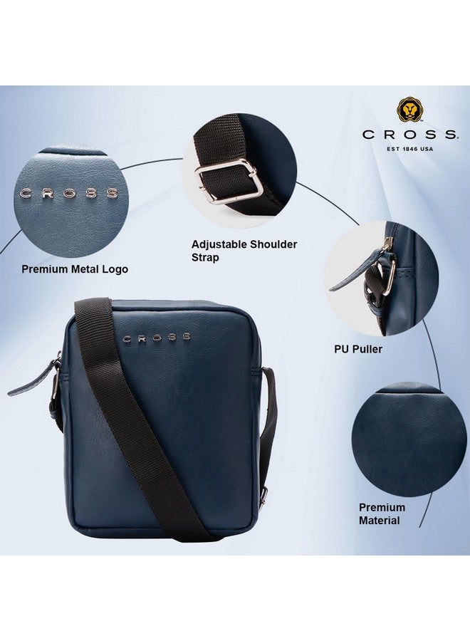 Cross حقيبة كروس للرجال من جلد نباتي فاخر في اللون الأزرق الداكن - Image 4