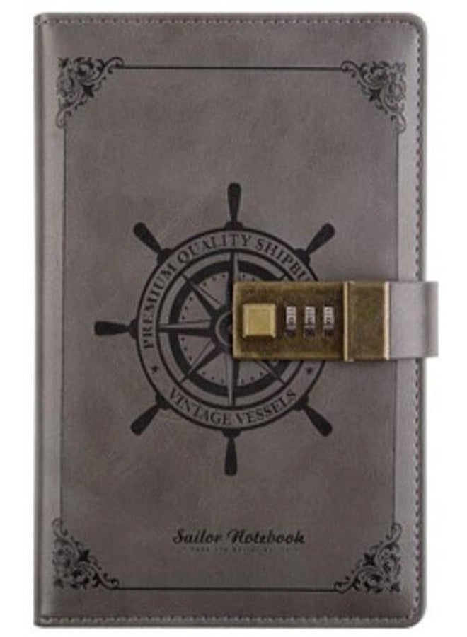 Generic Lock Vintage Diary Student Notebook - Image 1