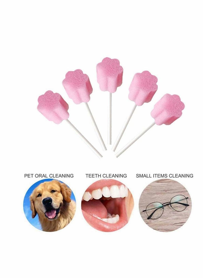 Disposable Oral Care Swabs, Mouth Swabs Sponge - Unflavored and Sterile Dental Swabsticks Tooth Cleaning Toothette for Cleaning, 10 Pcs