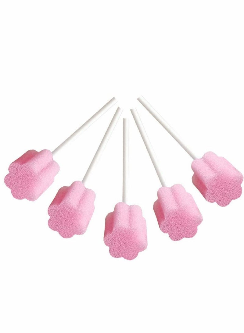 Disposable Oral Care Swabs, Mouth Swabs Sponge - Unflavored and Sterile Dental Swabsticks Tooth Cleaning Toothette for Cleaning, 10 Pcs