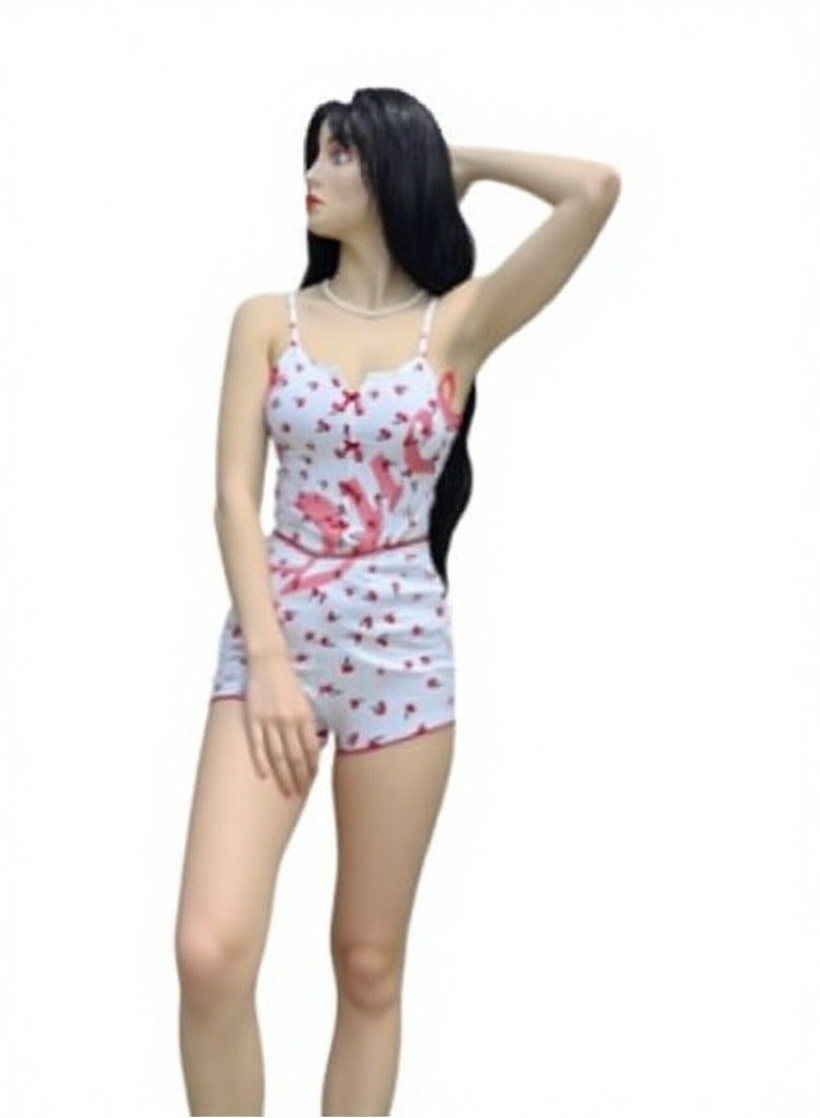 Women Pajama Set with short - White