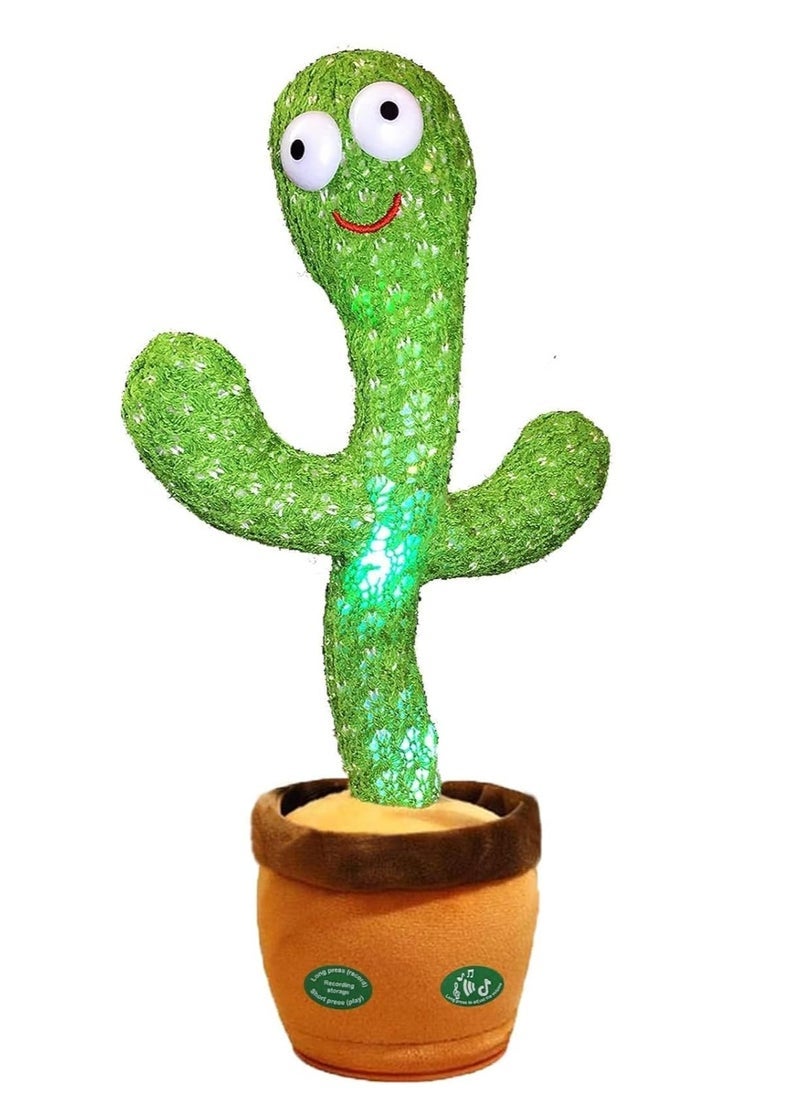 general Pbooo Dancing Cactus Mimicking Toy,Talking Repeat Singing Sunny Cactus Toy 120 Pcs Songs for Baby 15S Record Your Sound Sing+Dancing+Recording+LED - Image 1