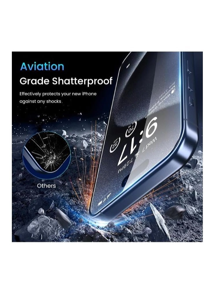 Raxoom Pack Of 3 Screen Protector Designed For iPhone 15 Pro Max Anti-Scratch Tempered Glass Clear HD Edge to Edge Full Coverage Friendly Film Screen Protector For Apple iPhone 15 Pro Max - Image 2