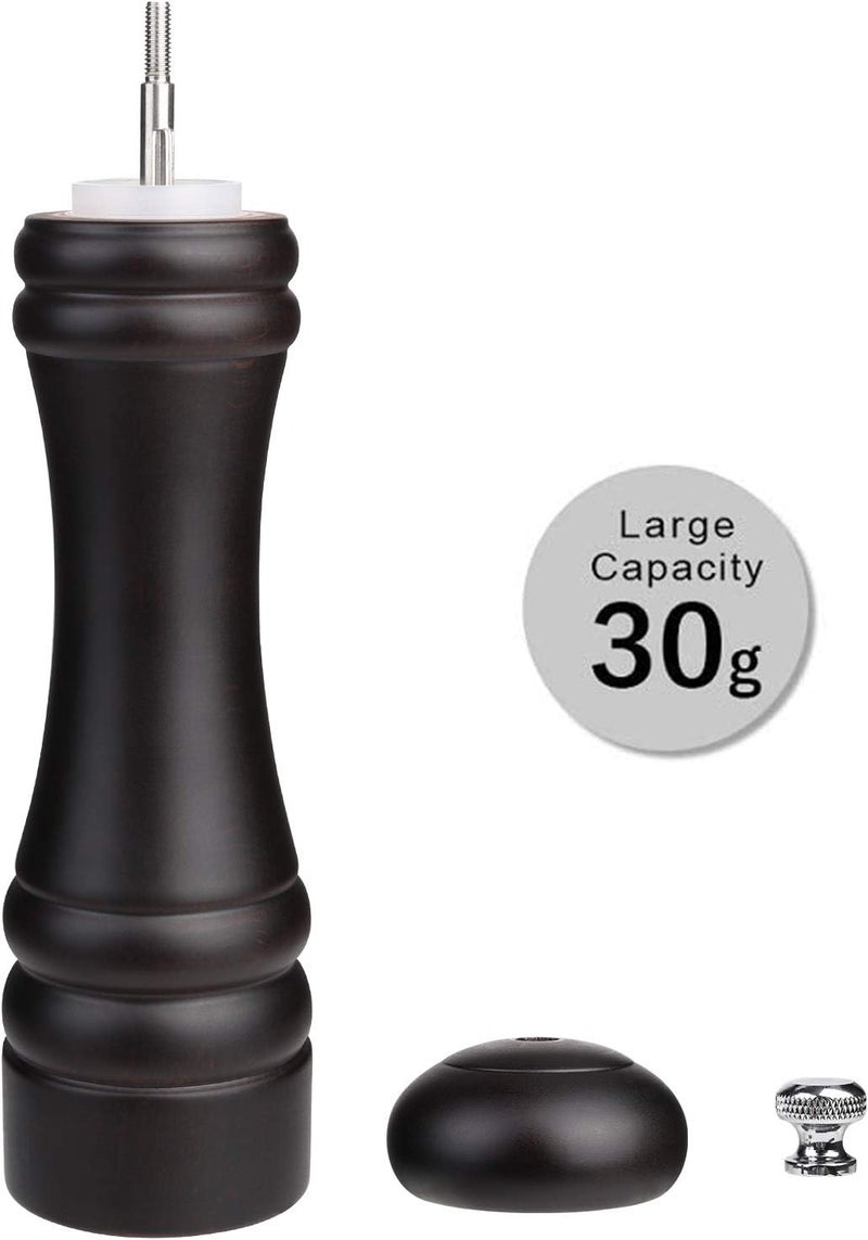 Joidxir Pepper Mill Black Pepper Grinder Mill Wood Refillable Stainless Steel Mechanism Adjustable Coarseness - Image 3