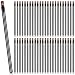 Patelai 48 Pcs Flat Makeup Brushes Flat Lip Concealer Brushes Small Portable Eyebrow Brush Concealer Synthetic Lip Brush Beauty Makeup Tool for Concealing Blending Setting BuffingBlack - Image 2