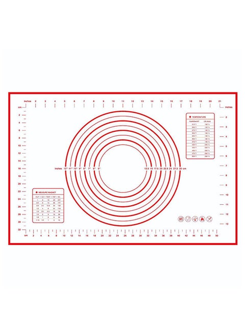 Silicone Thickened Kneading Mat with Scale 60x40cm