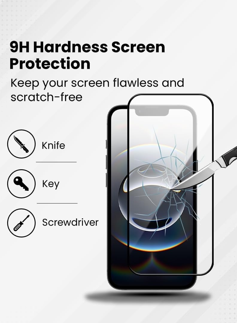 BORTONY iPhone 16e 9D Tempered Glass Full HD Clear Screen Protector For iPhone 16e 6.1-Inch 2025 - Image 4