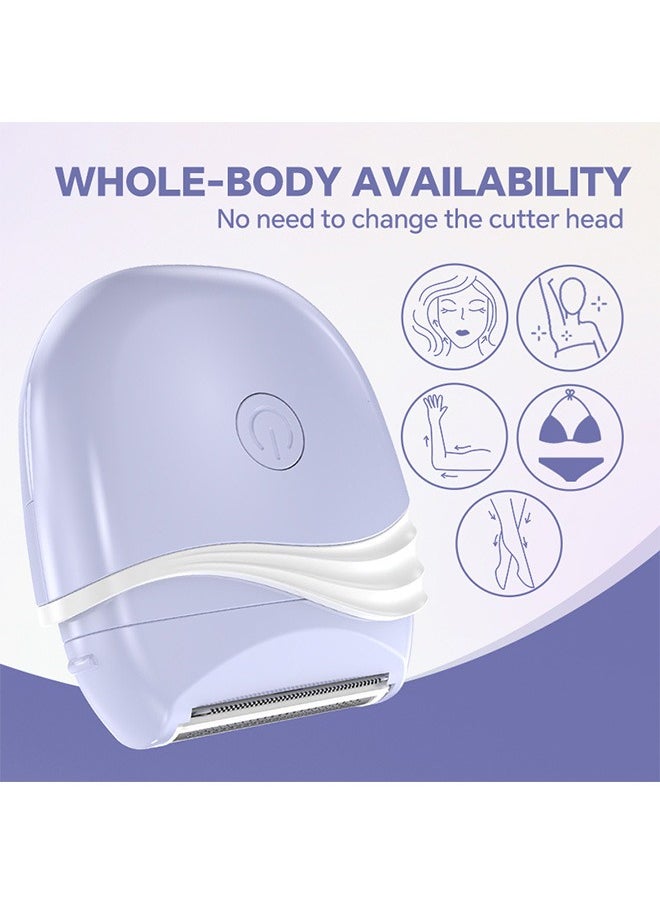 Electric Epilators, Bikini Trimmer for Women, Dry Cell Battery Version Facial Hair Remover (Purple)
