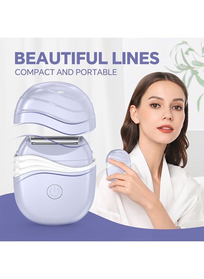 Electric Epilators, Bikini Trimmer for Women, Dry Cell Battery Version Facial Hair Remover (Purple)