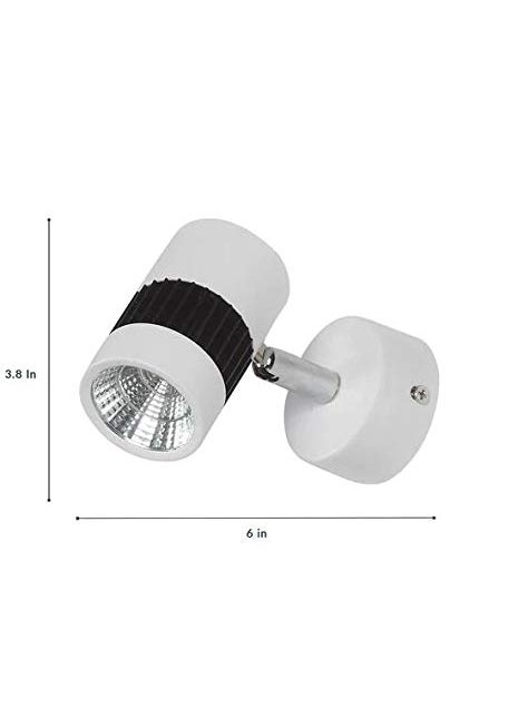 Lighthouse Lighthouse LED Adjustable Wall Spot or Focus Light Metal Body White Color SpotFocus COB9 Watt Warm White Color Pack of 2  - Image 4