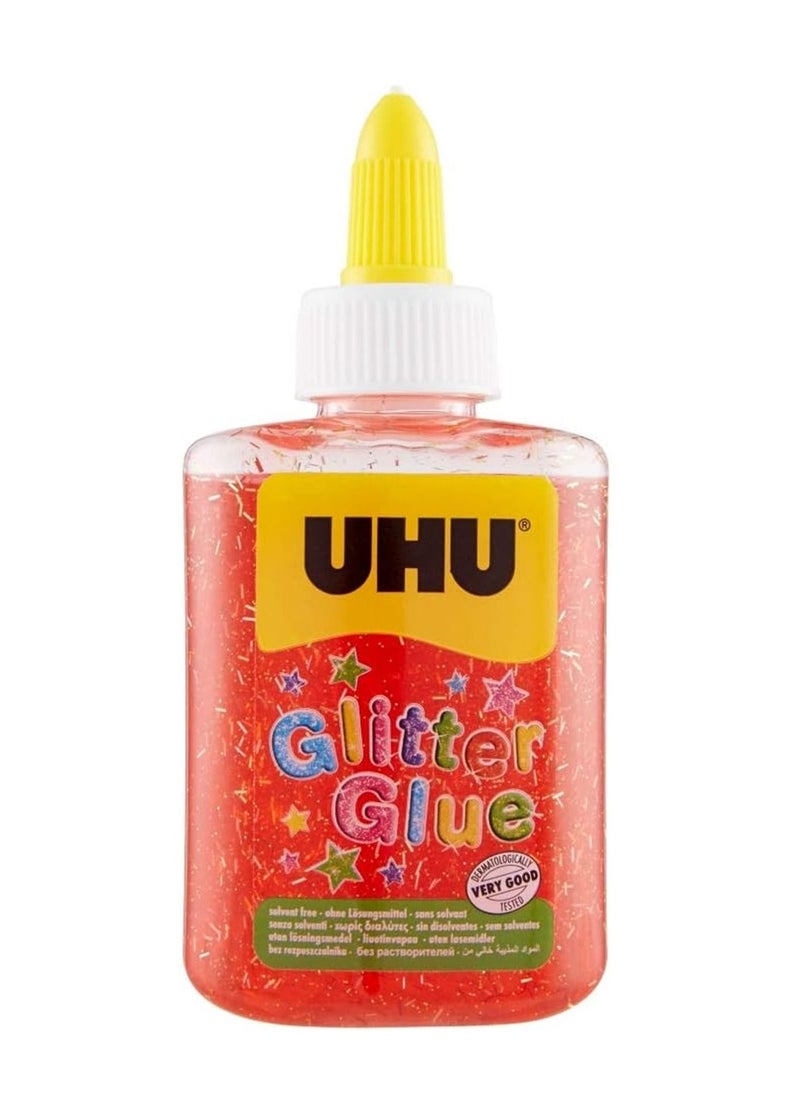 UHU Glitter Glue For Crafts Red Colour  - Image 1