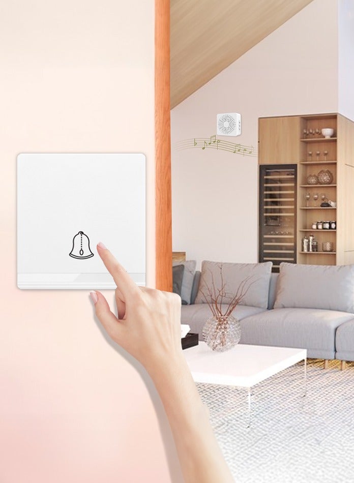 Vmax V5 Series Door Bell Frameless Wall Switch 3X3 Inches White Ivory - Image 4