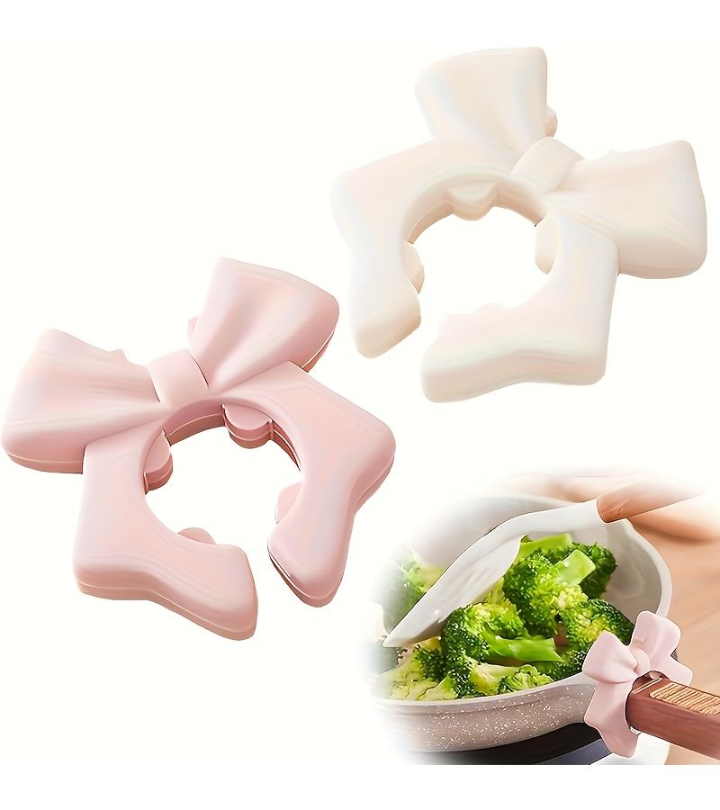 Pink Non-Slip Heat Resistant Silicone Spoon Holder Semi Arc Design For Tidy Countertop Storage Of Spoons And Spatulas Safe Hygienic Upright Storage Compact Organization Tool - Image 2