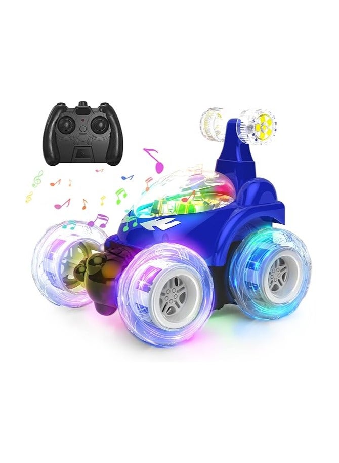 Kizeefun Remote Control Car, RC Stunt Car Invincible 360°Rolling Twister with Colorful Lights & Music Switch, Rechargeable Remote Control Car for Boys and Girls - Image 1