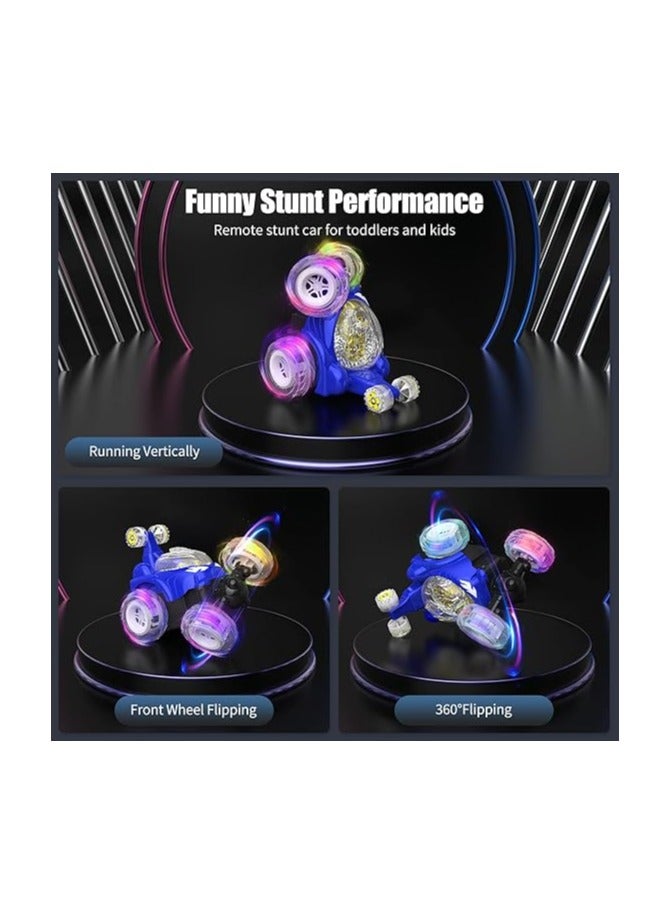 Kizeefun Remote Control Car, RC Stunt Car Invincible 360°Rolling Twister with Colorful Lights & Music Switch, Rechargeable Remote Control Car for Boys and Girls - Image 3
