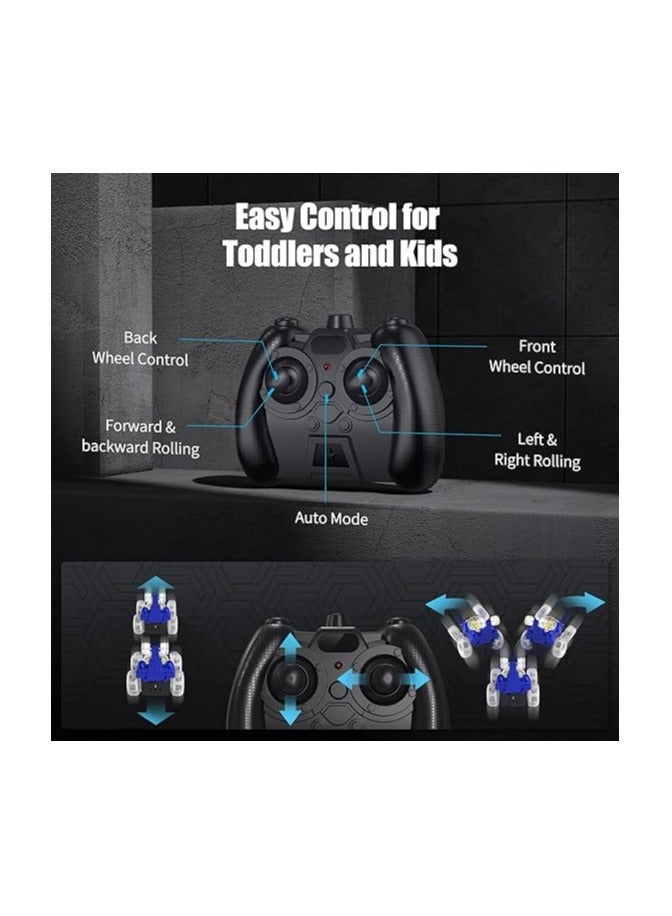 Kizeefun Remote Control Car, RC Stunt Car Invincible 360°Rolling Twister with Colorful Lights & Music Switch, Rechargeable Remote Control Car for Boys and Girls - Image 4