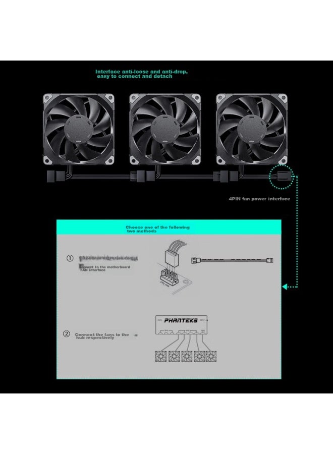 Phanteks M25 Black 14cm Desktop Case Cooling Fan - Image 5