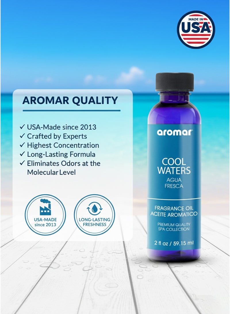 Aromar Spa Aromatic Oil – Cool Waters Fragrance, 59.15ml - Image 2