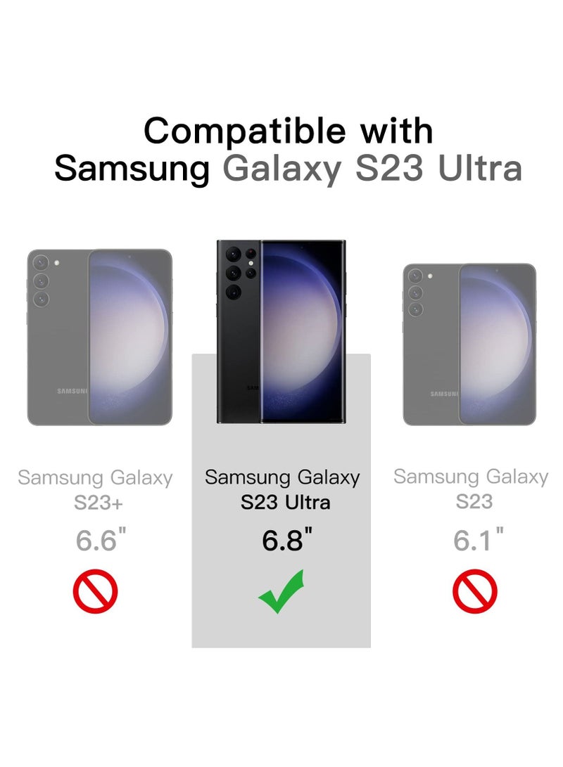 BORTONY S23 Ultra Case Liquid Silicone Shockproof Camera Protection with Inside Microfiber Lining Compatible with Samsung Galaxy S23 Ultra Cover 6.8 Inch - Image 2