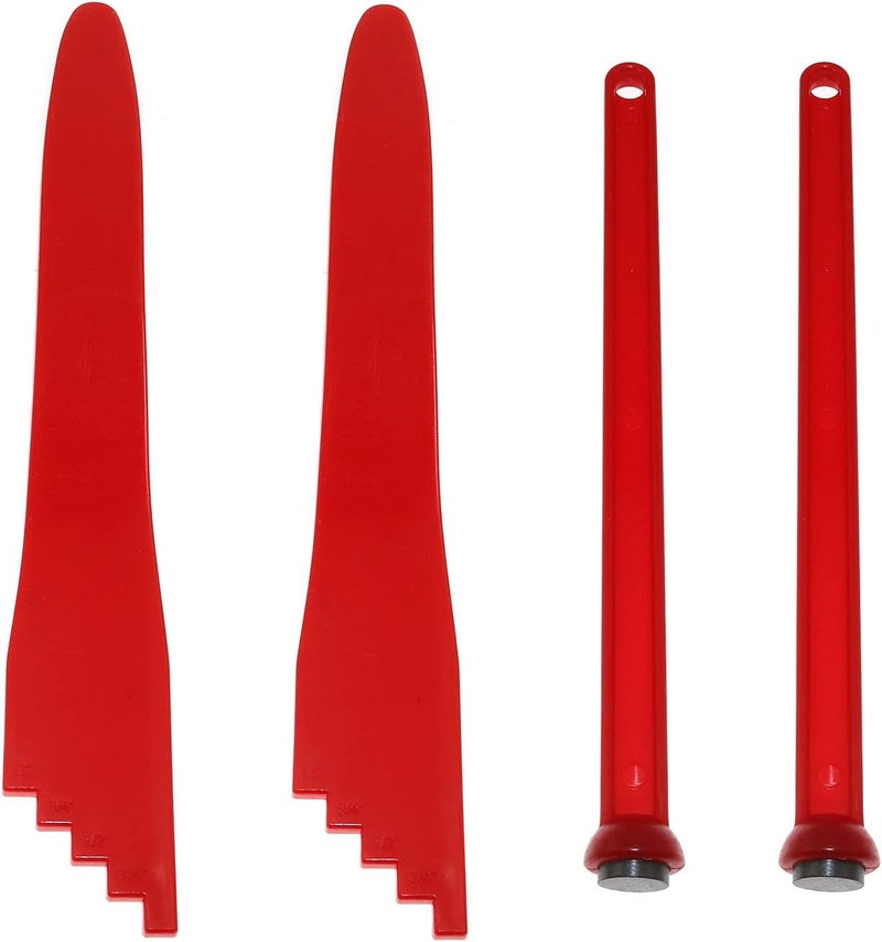 Armear BAIRONG 4pcs Canning Kit - 2pcs Canning Bubble Popper Bubble Remover and 2pcs Jar Lid Lifter Magnetic Lid Lifter for Canning Tools, Red - Image 1