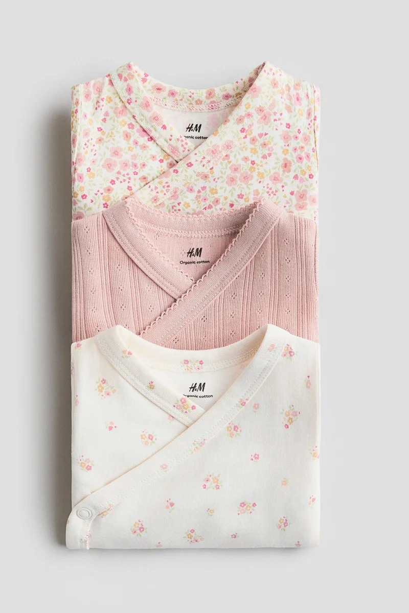 H&M 3-pack wrapover bodysuits