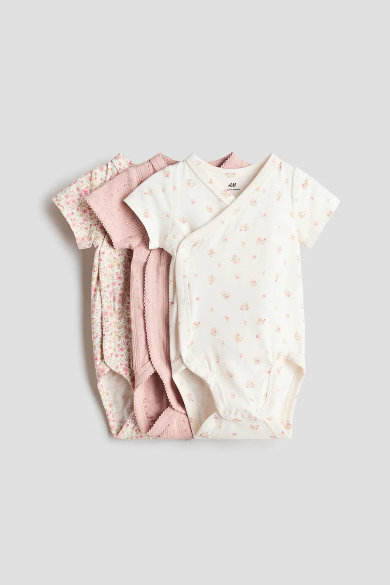 H&M 3-pack wrapover bodysuits