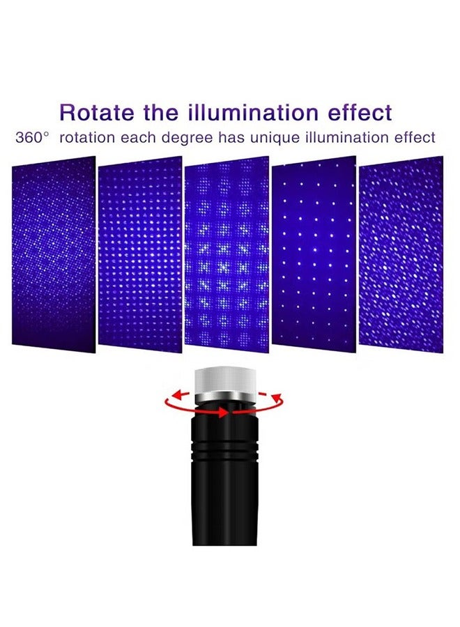 HY 2 PCS USB Star Projector Night Lights - Portable and Adjustable Car Interior - No Installation Romantic Roof Ambience Light for Bedroom/Party/Restaurant/Yard/Ceiling (Red Light& Purple Light) - Image 5
