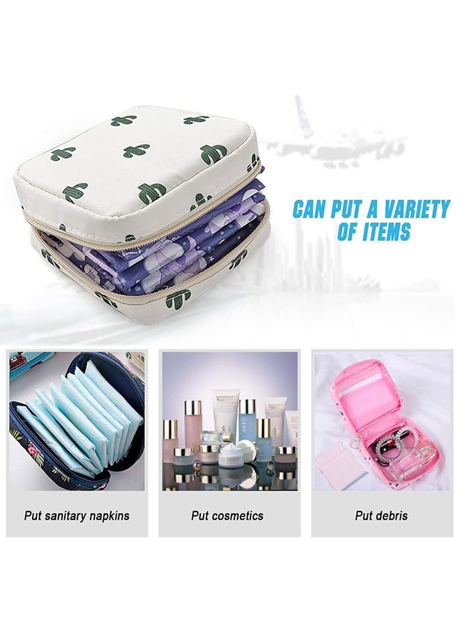 Portable Waterproof Travel Storage Bag - Multi-Purpose Organizer for Sanitary Pads, Lipstick, Mini Cosmetic Bag, and Toiletries, 1pc Small Elegant Pouch for Women and Girls,withe - Image 2