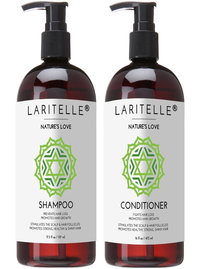 Laritelle Organic Shampoo 17 oz + Conditioner 16 oz | Prevents Hair Loss, Promotes Hair Growth | Organic Quinoa + Keratin + Rosemary, Ginger & Grapefruit | NO GMO, SLS, Gluten, Parabens, Phthalates - Image 1
