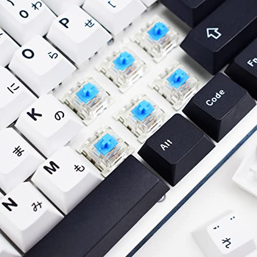 MOLGRIA Keycaps, 129 Set PBT Cherry Profile Dye Sublimation, Custom Japanese Font Keycaps for Gateron Kailh Cherry MX Switch 104/87/74/61 60 Percent Keyboard (Central White) - Image 3