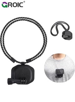GROIC Magnetic POV Neck Mount Holder with Lanyard Strap for GoPro13 12 11 10 9 /for Insta360 X3 Go3 Ace Pro/for DJI Osmo Action 5 Pro/Action 4 Osmo Pocket 3 Cameras  - Image 1