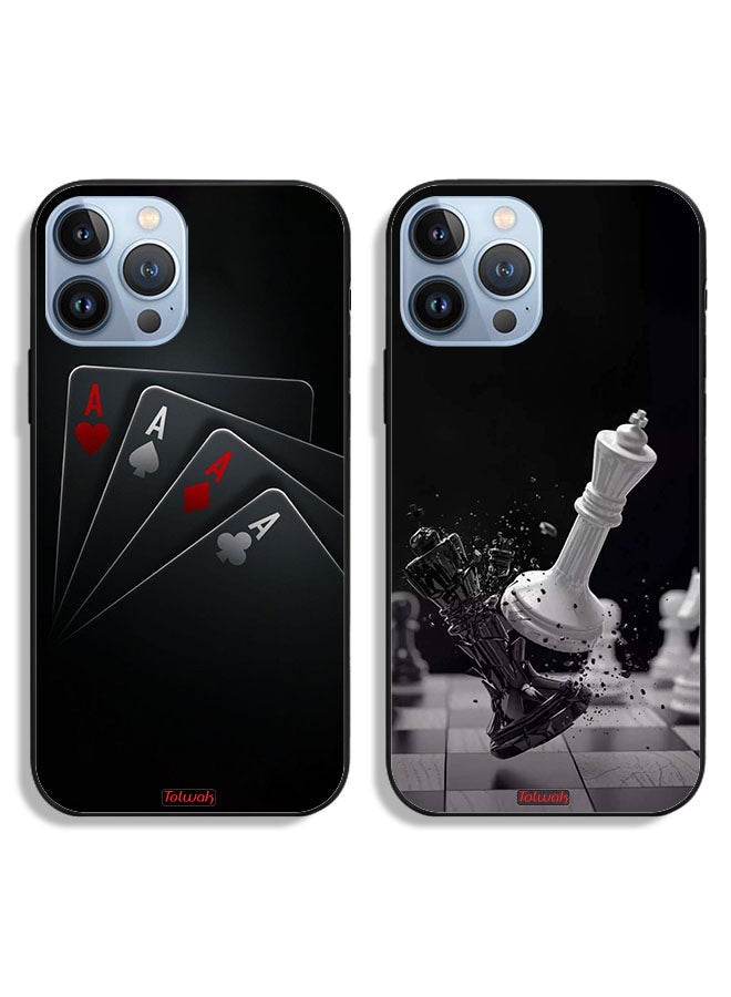 Tolwak Two Cases For Apple iPhone 13 Pro Max Protective Covers Card and Check - Image 1