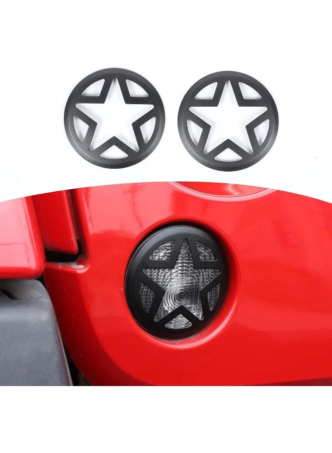 RT-TCZ RT-TCZ Front Turn Signal Light Cover Guard Aluminum Star Front Lamp Cover Blinker Insert Guard Cover Trim  - Image 1