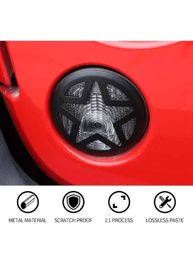 RT-TCZ RT-TCZ Front Turn Signal Light Cover Guard Aluminum Star Front Lamp Cover Blinker Insert Guard Cover Trim  - Image 4