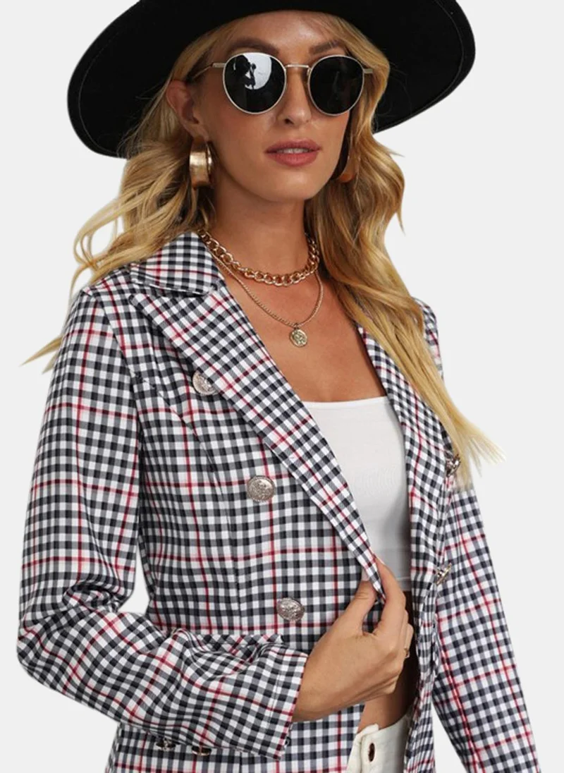 يونيكي Pink Checkered Jacket