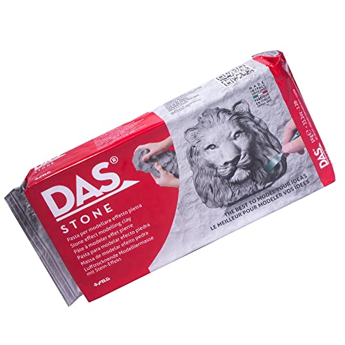 DAS Air-Hardening Modeling Clay - Stone Air Dry Clay 2.2lb Block - Pliable Air Clay for Sculpting and Coating - Introductory Air Dry Modeling Clay for All Ages - Molding Clay for Sculpting and More - Image 1