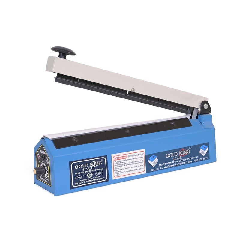 GOLD KING SCALE GOLD KING 12Inch Heat Sealing Machine Plastic Packaging Vacuum Sealer for Food Plastic Bags Food Vacuum Packing Machine for Home Commercial Use Pack of 1 Blue  - Image 1