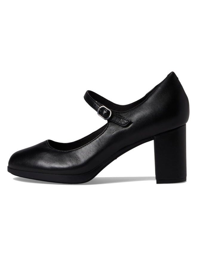 clarks Women's Bayla Nora Pump, Black Leather, 6 - Image 4