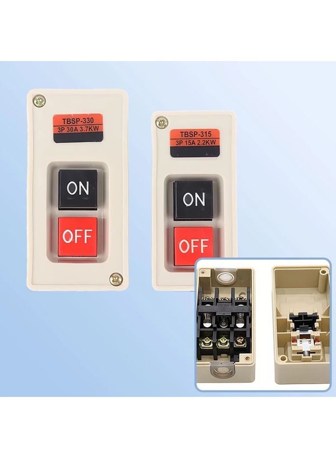 TBSP 330 Motor Start Stop Button Switch Control Box 15A 30A Single Three Phase - Image 3