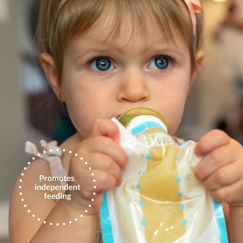 Kiinde Foodii Baby Food Storage Starter Kit, Squeeze Pouch and Reusable Spouts Set - Image 4
