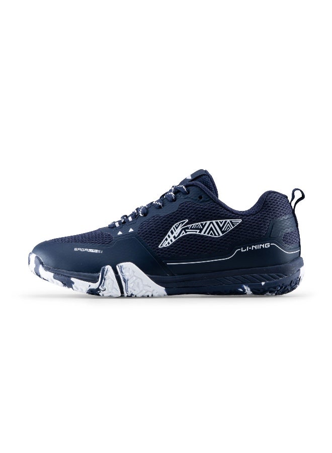 Li-Ning Lining Saga Lite S1 Badminton Shoes Unisex-adult Non Marking Lightweight & Durable (Navy/White EUR- 43) 6937461101721 - Image 1