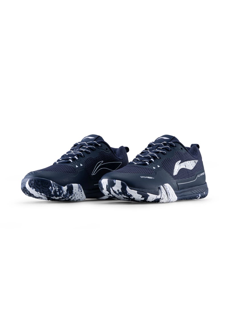 Li-Ning Lining Saga Lite S1 Badminton Shoes Unisex-adult Non Marking Lightweight & Durable (Navy/White EUR- 43) 6937461101721 - Image 4