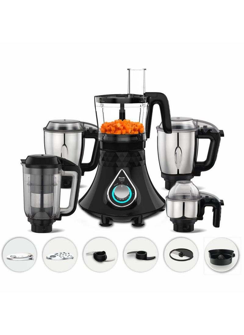ماركة غير محددة Preethi Zodiac Cosmo MG236 Mixer Grinder 750 watt with 5 Jars Includes Super Extractor juicer Jar & Master Chef + Food Processor Jar, Black  - Image 1